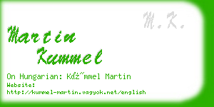 martin kummel business card